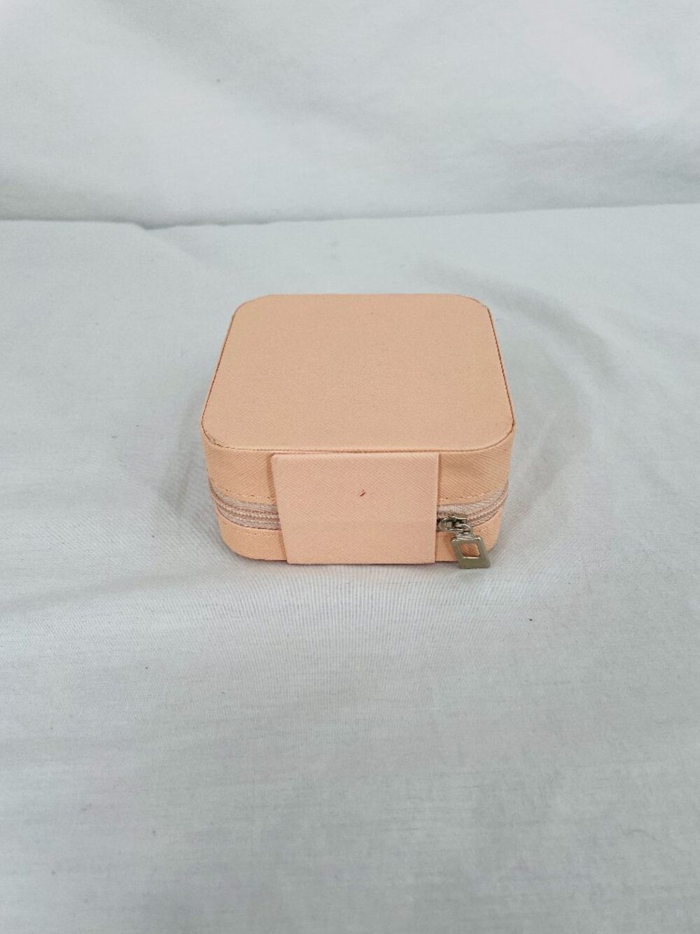 Pink Zippered Jewelry Box Organizer Travel Case